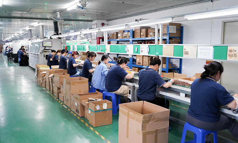 Assembly line workers