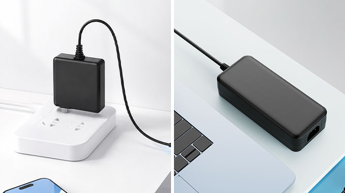 Professional B2B Power Adapter Comparison Product Photo