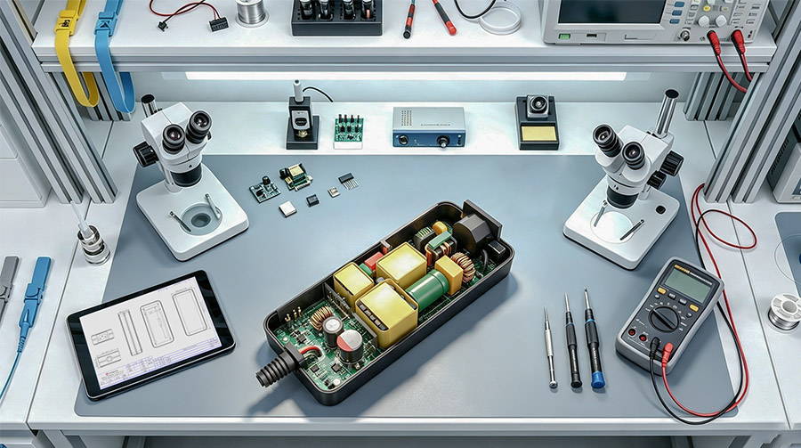 Modern Electronics Laboratory Power Adapter Internal Components