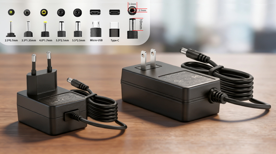 Premium B2B Electronic Device with Custom Wall-Mount Power Adapter