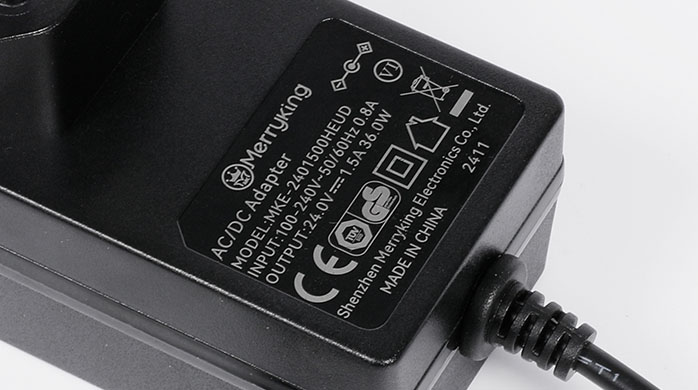 Professional B2B Power Supply Safety Markings Close-up