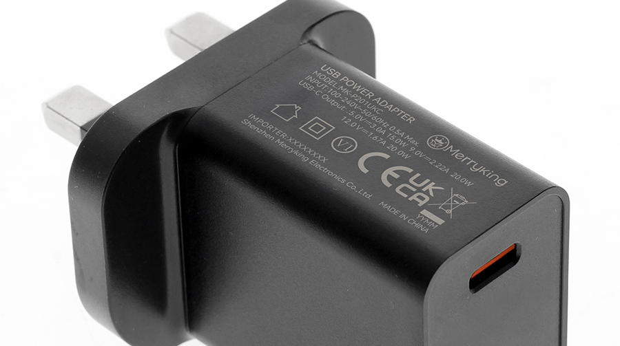 USB C Power Brick Specs Closeup