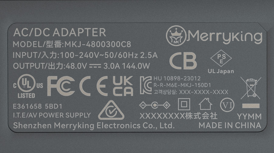 Global safety certification marks overhead