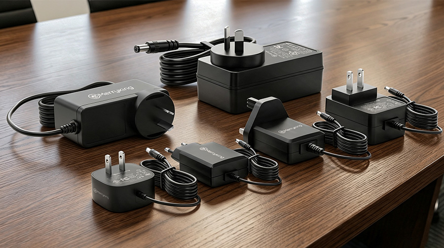 Corporate Power Adapters with Laser-Etched Logos