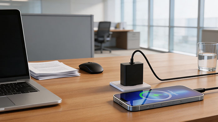 Office Desk Charger Closeup