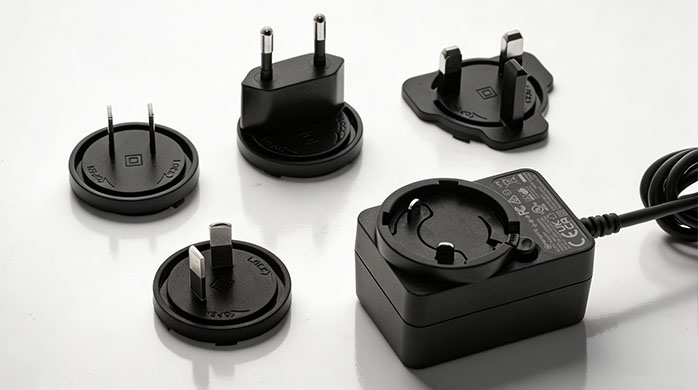 Universal Power Adapter Kit with Interchangeable Plug Heads