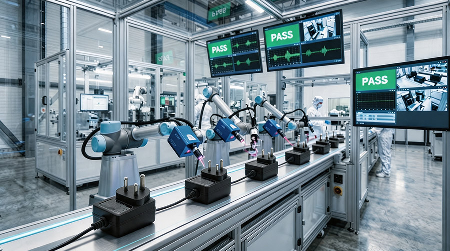 Automated Quality Control Power Adapter Manufacturing