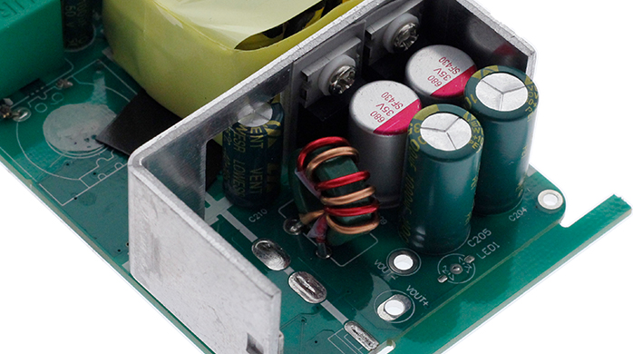 Industrial Power Supply Motherboard Close-up