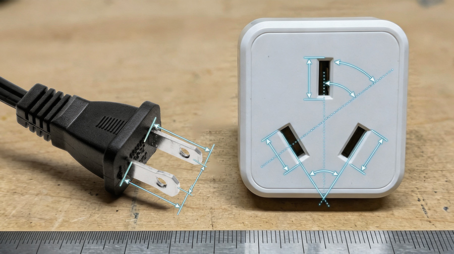 US and China physical plug and socket configuration comparison details